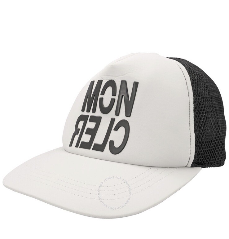 Limited Edition Moncler Unisex Black & White Logo Hat Cap $495