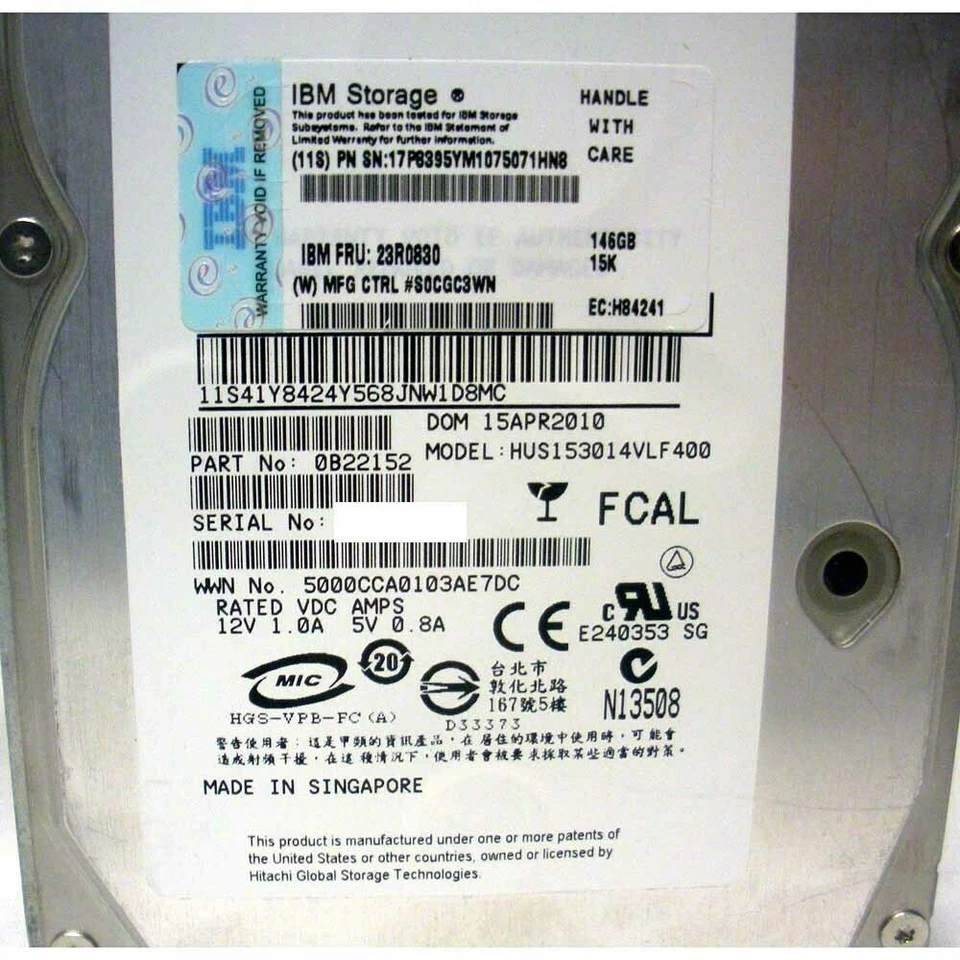 IBM 17P8395 Hard Drive 146GB 15K FC 3.5in for DS8000 - Image 3 of 4