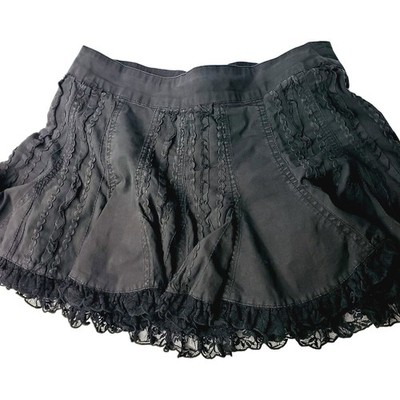 Tripp NYC Black  Mini Circle Skirt Lace Trim Vintage Y2k Bratzcore Grunge Goth