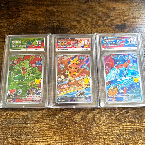 Ace 10 First Partner Series 3 Sequential Pokemon - treecko Mudkip torchic