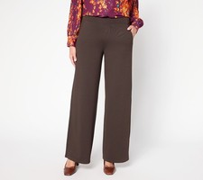 Belle by Kim Gravel Regular Perfect Ponte Pull-On Pant Choc Melange 0 Used