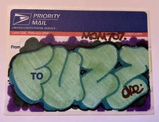 Fuzzone Fuzz one ORIGINAL blue top  USPS sticker Graffiti