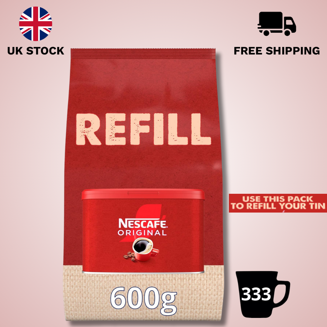 NESCAFÉ ORIGINAL INSTANT COFFEE REFILL POUCH 600G RICH & SMOOTH UP TO 333 CUPS