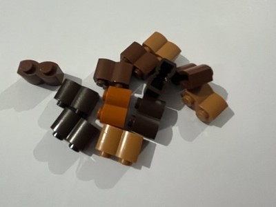 Lego 1x2 Stein Log Palisade, Farbe wählbar, Menge 12 Stück. 30136
