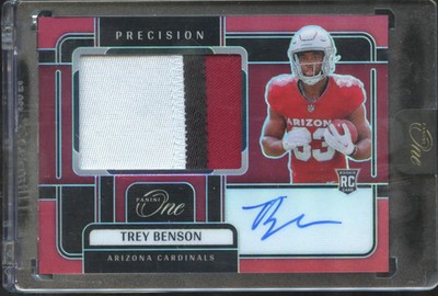 Trey Benson 2025 Panini One Precision Auto Autograph RC 2/60 Arizona Cardinals