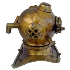 Mini casque de plongée plongeur en laiton massif 6" ancien décor de bureau haute mer marine américaine cadeau