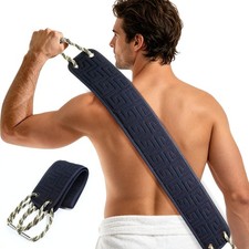 Exfoliating Back Scrubber for Shower, 38 Inches Long Back Exfoliator with Two...
