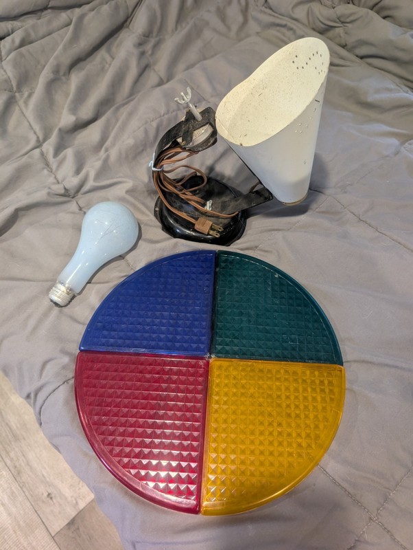 VTG RETRO Penetray Motorized Rotating Color Wheel Aluminum Christmas Tree Light