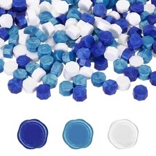 Wax Seal Beads, 600 Pcs Wax Sealing Beads, Bright Blue/Sky Blue/White
