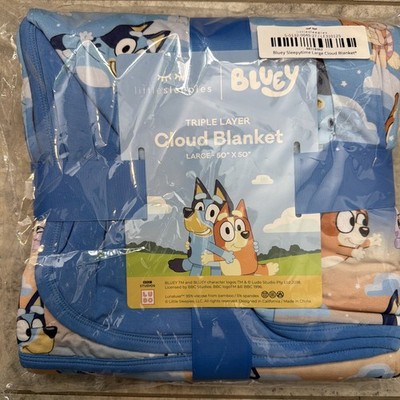 Little Sleepies Bluey Sleepytime Large Cloud Blanket blue- new sealed