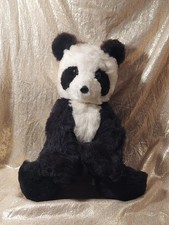 Vintage 1977 Dakin Pillow Pet Panda Bear 70s Stuffed Animal Toy Black White