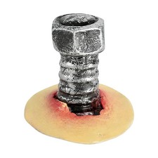 Sliver Neck Bolts Prosthetic Halloween Cosplay Scar Prop Realistic Dress Up Late