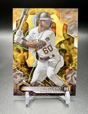 2023 Bowman's Best LIOVER PEGUERO RC ROOKIE Gold Lava Refractor /75 Pirates #49