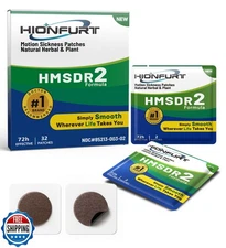 Hionfurt HMSDR2 32ct Motion Sickness Patches – Sea Sickness Patches for Cruis