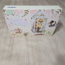 Elegant DIY Book Nook Kit: Miniature Garden House with LED Light for Bookshelves