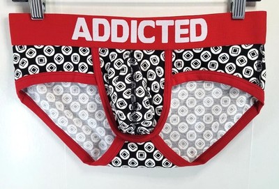 ADDICTED Men s M / 32 Sexy Underwear Brief Red & Black - NEW