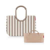 Reisenthel Loopshopper Tasche L Summerstripes Coffee OR6056 + Organizer Coffee