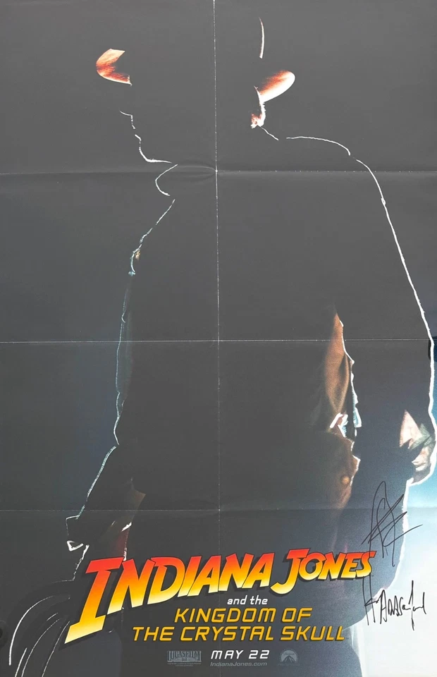 Harrison Ford, Shia LeBouf, Indiana Jones Crystal Skull Hand Signed Poster & COA - Image 2 of 4