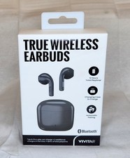 Black True Wireless Earbuds with Charging Case