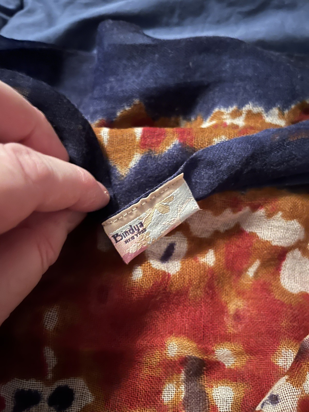 BINDYA TIE DYE 100% WOOL LARGE RECTANGULAR SCARF … - image 11