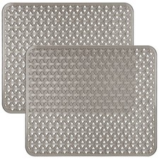 2 Pack Kitchen Sink Mat PVC Eco-friendly Kitchen Stainless steel/Porcelain Di...