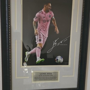 Lionel Messi Inter Miami CF Leagues Cup facsimile Original Photo Framed