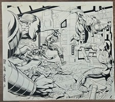 ORIGINAL VALIANT COMIC COVER ART! BLOODSHOT #27 COVER! NINJAK, SECRET WEAPONS!