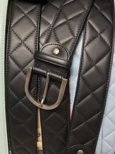 Tailored Sportsman Quilted Leather Belt Black Large