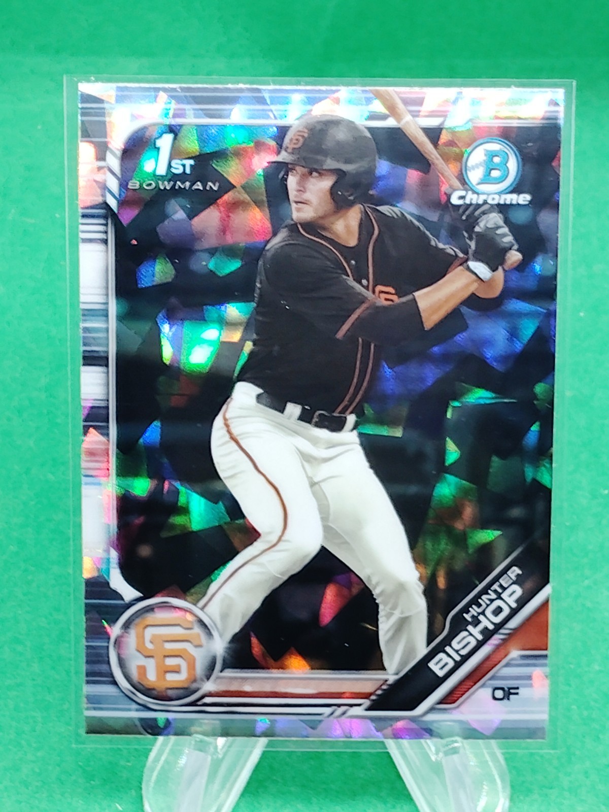 Hunter Bishop 2019 Bowman Draft Chrome 1st Bowman Sapphire Giants