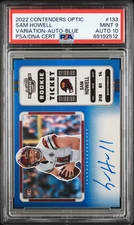 2022 Panini Contenders Optic Sam Howell Variation Auto Blue #133 PSA 9