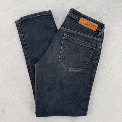 Burberry Brit Mens Dark Wash Jeans Size 31 Straight Leg Designer Denim Blue