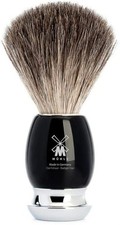 Muhle: ebony resin color badger shaving brush