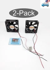 2pack: NEW Kingmot 80mm 2-wire DFS802512H Internal Power Supply Replacement Fan