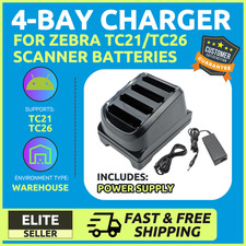 Zebra TC21/TC26 Android Scanner Battery Charger, Replaces SAC-TC2Y-4SCHG-01