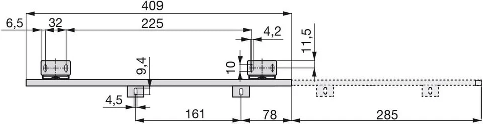 - Set Di Guide Con Cuscinetti a Sfere E Regolazione in Altezza per Cassetto/Ripi - Immagine 2 di 4