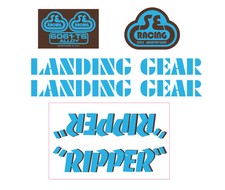 SE Racing - Ripper Decal set - blue w/brown s...