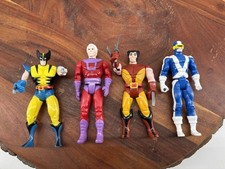 X-Men Action Figures Lot of 4- Toy Biz Marvel - VTG Super Hero Figs - 90s Toys