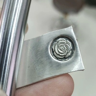 Rose Flower 3D Metal Stamp Steel Punch Tool Jewelry Leather Silver Gold Crafts