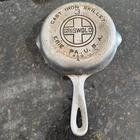 Vtg Griswold # 3 Cast Iron Skillet Nickel Plated Large  Logo 709A No Wobble