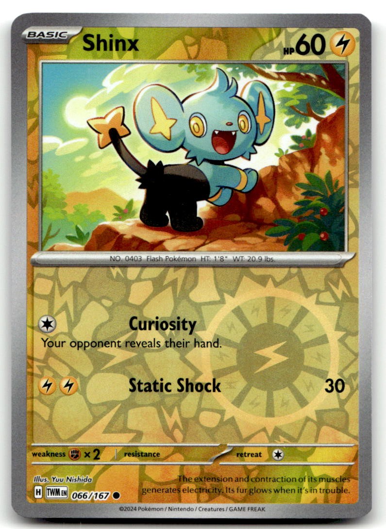 Shinx 066/167 Common SV06: Twilight Masquerade Pokemon Reverse Holofoil Near ...