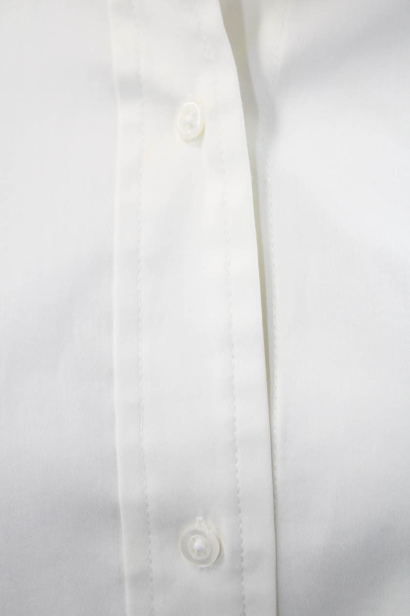 ALC Women Basic White Collared Button-Up Blouse L… - image 4