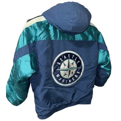 Starter Seattle Mariners Jacket XL Puffy Winter Coat MLB Hooded