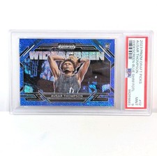 2023 Panini Prizm Draft Picks Widescreen Ausar Thompson Blue Shimmer 15/19 PSA 9