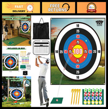 Chipping Golf Practice Mat - Indoor/Outdoor Training Game for Adults  Kids, Bac