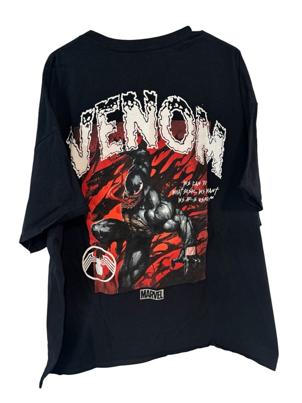 Marvel Venom Shirt Men's Size 4XL Black T Shirt We Are Venom NEW Double Sided 