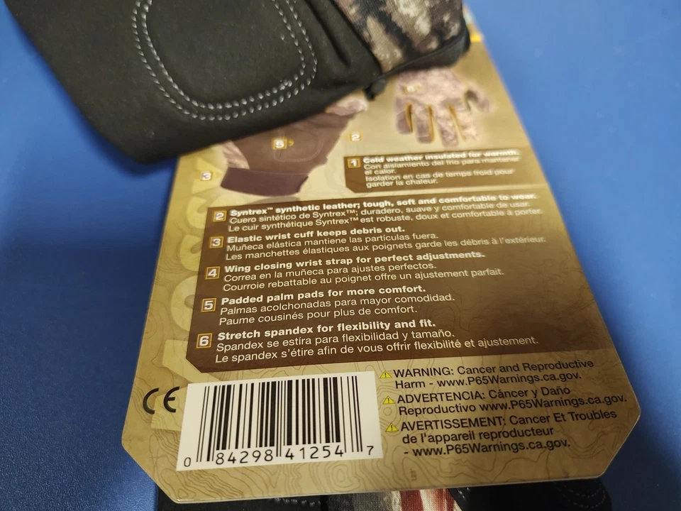 CLC Timberline Mossy Oak camo gloves #ML125L - flex grip, cold weather insulated - Image 3 of 4