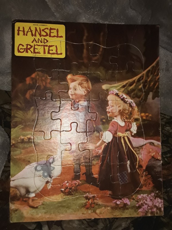 1954 Hansel & Gretel Frame Tray Photo Puzzle Puppet Animation RKO Mike Myerberg