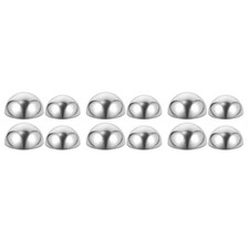 12 Pezzi Spine Tubo Cupola Mezza Sfera in Acciaio Inox, Finitura Specchio Ringhiera Estremità