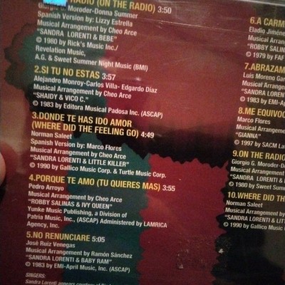 Ivy Queen,Robby Salinas,Baby Rasta,Sandra Lorenti,Gianna Cd