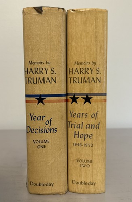 #ad Memoirs Harry Truman Autobiography 2 Vol. Set 1st Edition Hardcover Dust Jackets $25.00